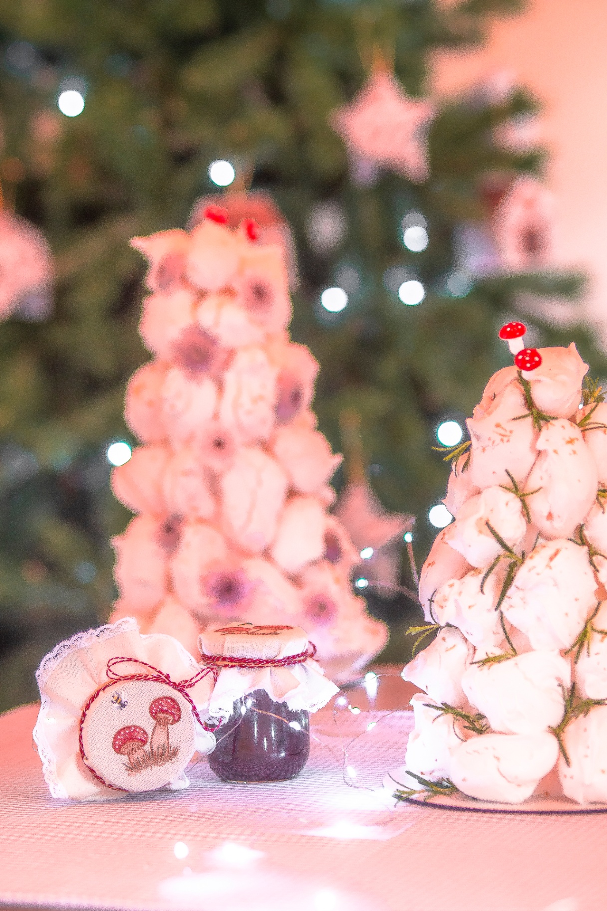 Árvores de merengue de natal
